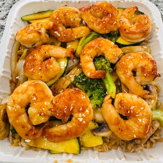 D. Hibachi Shrimp / D. 铁板虾